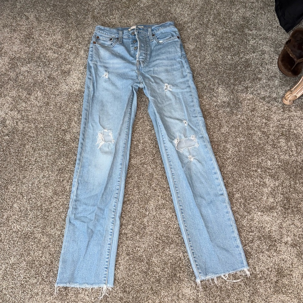 Light Blue Distressed Women's Jeans